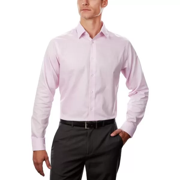 Calvin Klein Mens Dress Shirt Regular Fit Non Iron Stretch SolidPink