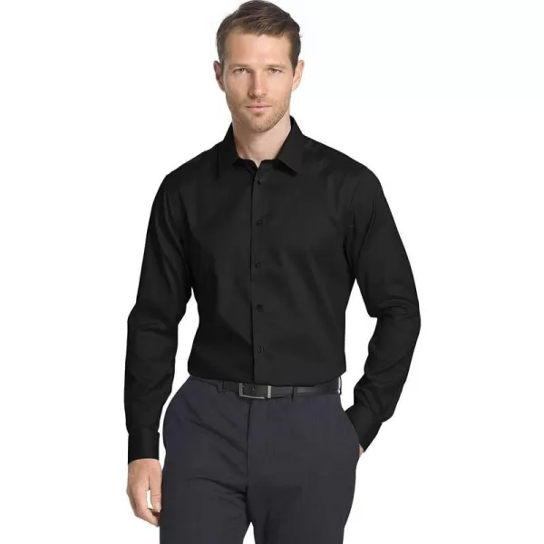 Calvin Klein Mens Dress Shirt Slim Fit Non Iron SolidBlack