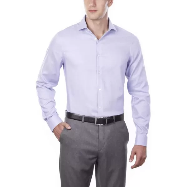 Calvin Klein Mens Dress Shirt Slim Fit Non Iron Stretch SolidSoft Lilac