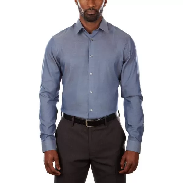 Calvin Klein Mens Dress Shirt Slim Fit Noniron HerringboneStream