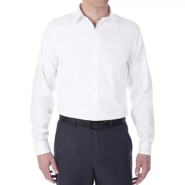 Calvin Klein Mens Dress Shirt Slim Fit Noniron HerringboneWhite