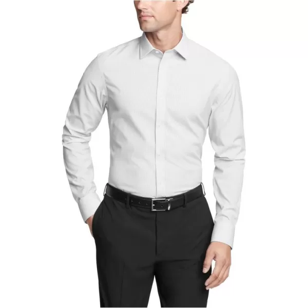 Calvin Klein Mens Dress Shirt Slim Fit Refined Cotton StretchGraphite