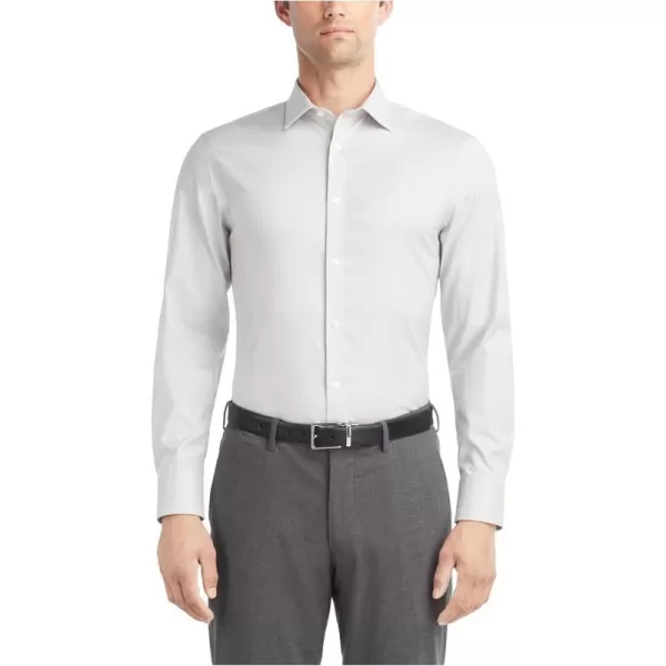 Calvin Klein Mens Dress Shirt Slim Fit Refined Cotton StretchGrey