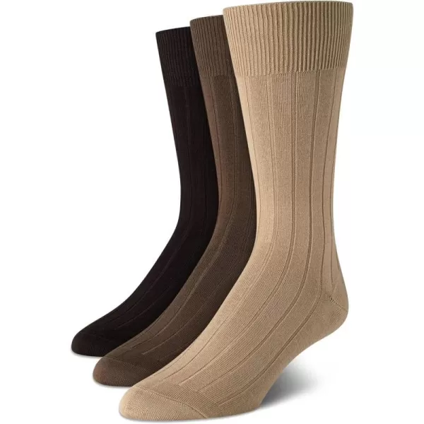 Calvin Klein Mens Dress Socks  3 Pack Patterned Crew SocksAssorted