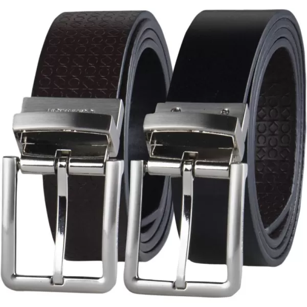 Calvin Klein Mens Everyday Versatile TwoInOne Reversible BeltBrownBlack