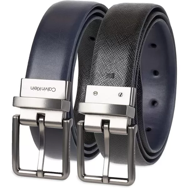 Calvin Klein Mens Everyday Versatile TwoInOne Reversible BeltNavyBlack