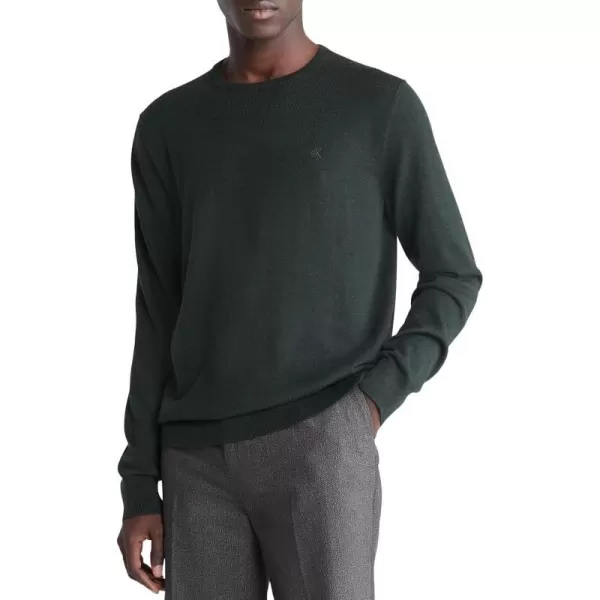 Calvin Klein Mens Extra Fine Merino Wool SweaterPine Heather