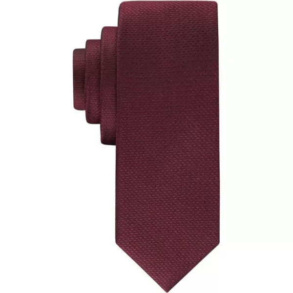 Calvin Klein Mens HC Modern Gingham TieBurgundy Gingham