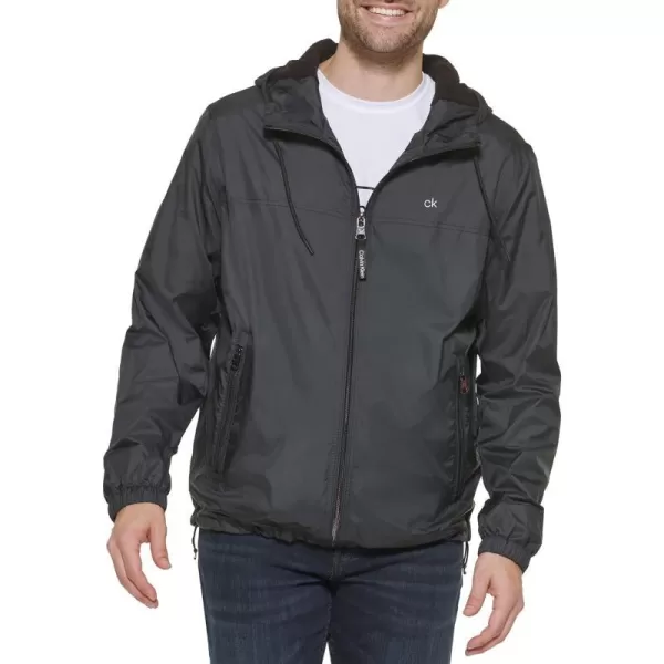 Calvin Klein Mens Hooded WindbreakerBlack