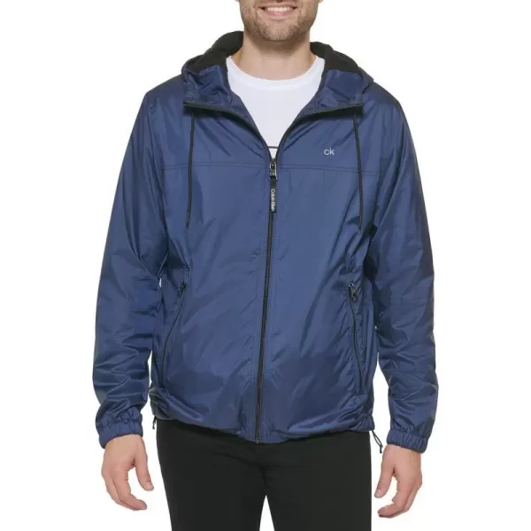 Calvin Klein Mens Hooded WindbreakerNavy