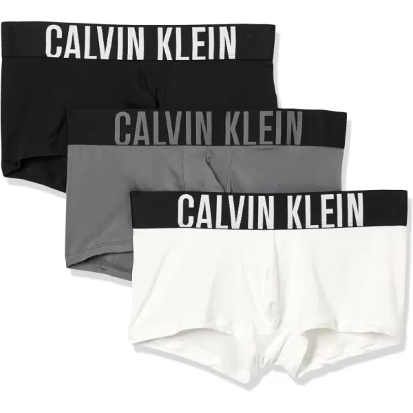 Calvin Klein Mens Intense Power 3Pack Low Rise TrunkBlackGrey SkyWhite