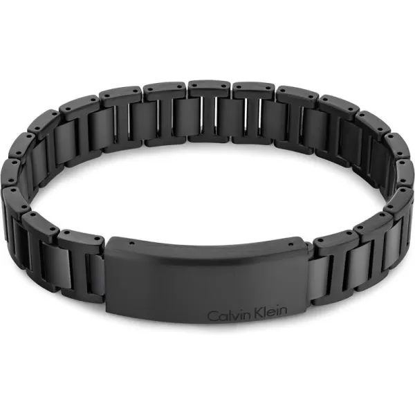 Calvin Klein Mens Link Bracelet Sophisticated HLink Design with IndustrialInspired FinishBlack