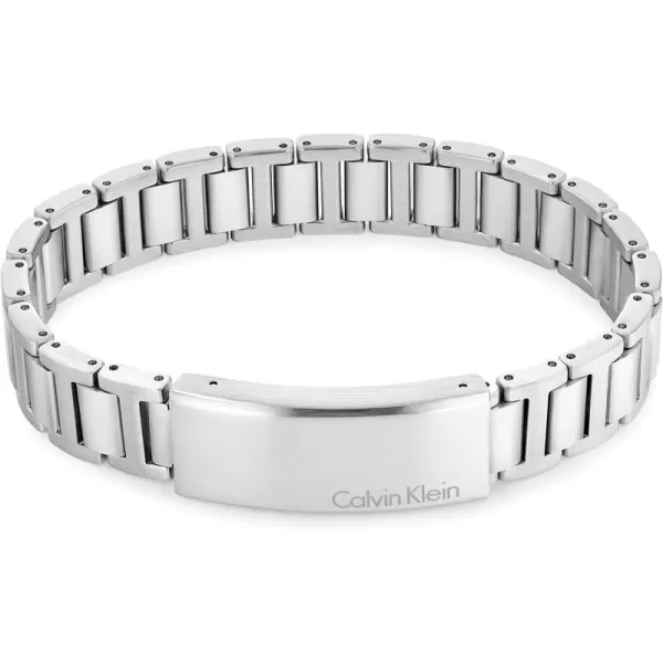 Calvin Klein Mens Link Bracelet Sophisticated HLink Design with IndustrialInspired FinishSilver