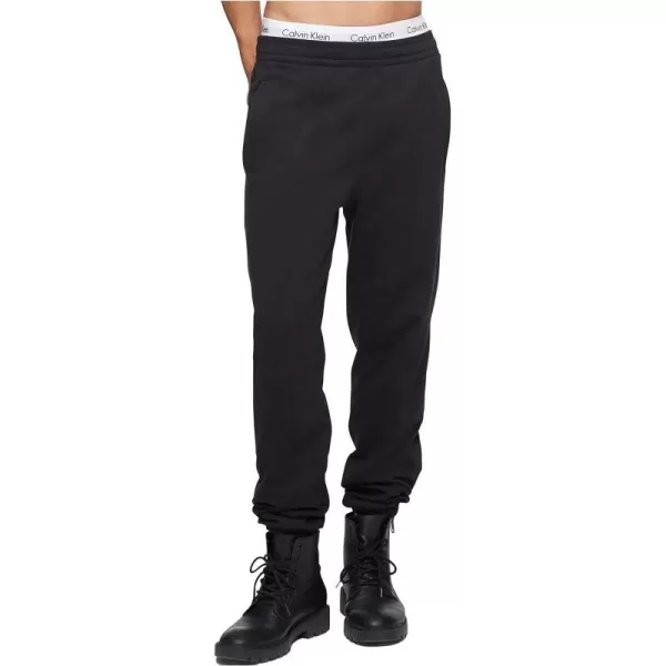 Calvin Klein Mens Logo French Terry JoggersBlack Beauty