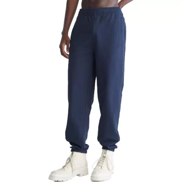 Calvin Klein Mens Logo French Terry JoggersDark Sapphire