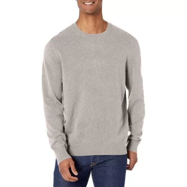 Calvin Klein Mens Merino Wool Blend Crewneck SweaterHistory Heather