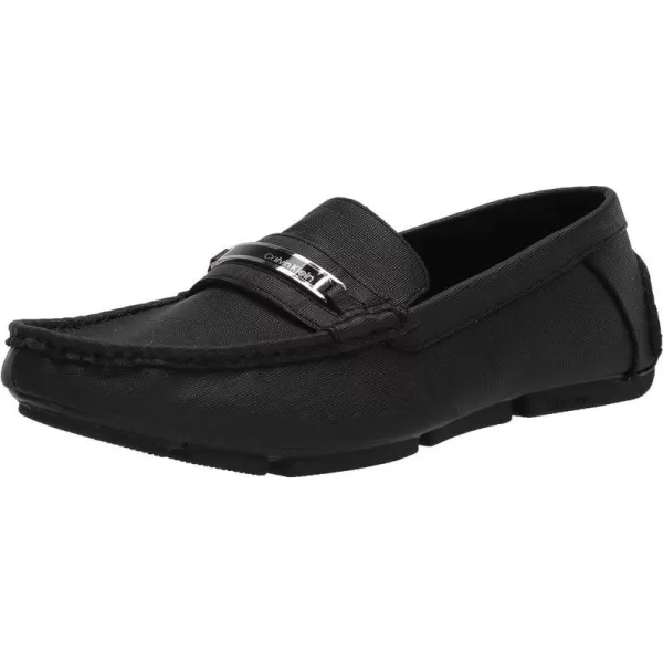 Calvin Klein Mens Merve Driving Style LoaferBlack Weave Emboss 978