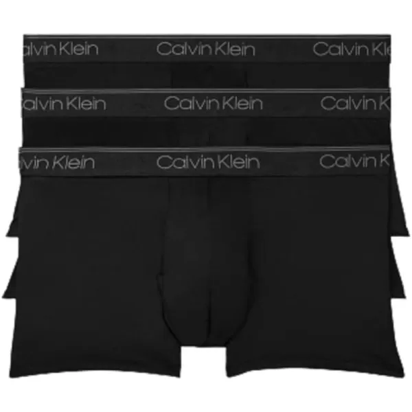 Calvin Klein Mens Micro Stretch 3Pack Low Rise Trunk3 Black