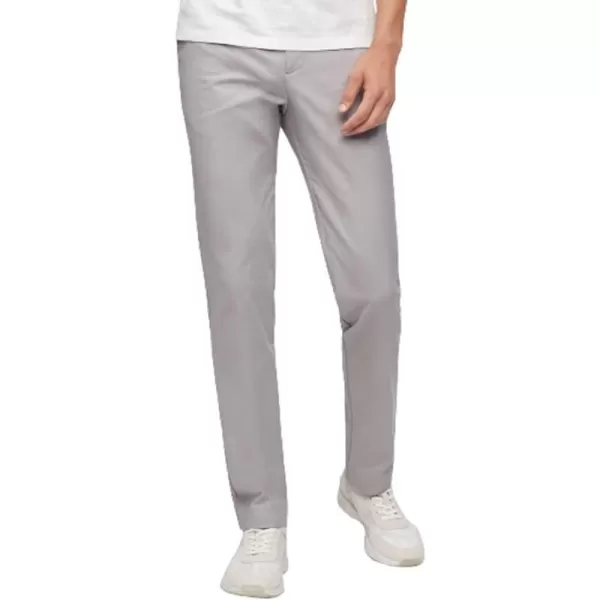 Calvin Klein Mens Modern Stretch Wrinkle Resistant Chino Pants in Slim FitAlloy