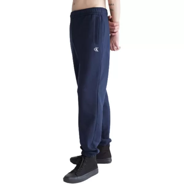 Calvin Klein Mens Monogram Logo Fleece JoggersDark Sapphire