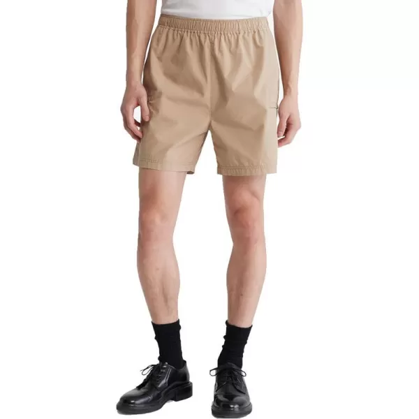 Calvin Klein Mens Poplin ShortCornstalk