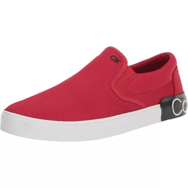 Calvin Klein Mens Ryor SneakerChili Pepper Red Canvas 600