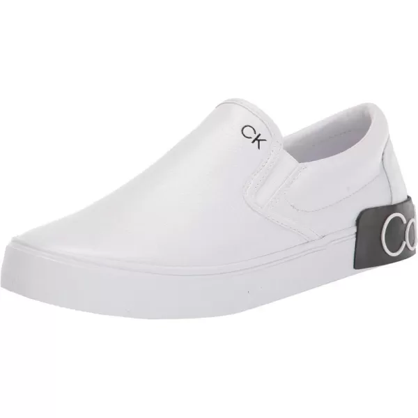 Calvin Klein Mens Ryor SneakerWhite Tumbled Leather 143