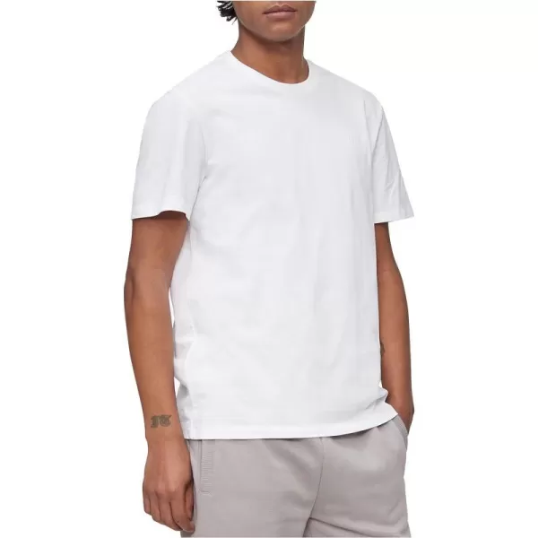 Calvin Klein Mens Smooth Cotton Solid Crewneck TShirtBrilliant White