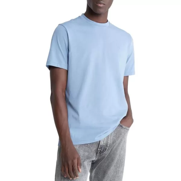 Calvin Klein Mens Smooth Cotton Solid Crewneck TShirtInfinity