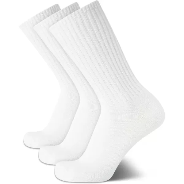 Calvin Klein Mens Socks  Lightweight Cotton Blend Crew Socks 3 PackWhite