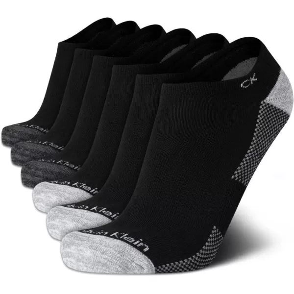 Calvin Klein Mens Socks  Lightweight No Show Ankle Socks 6 PackBlack