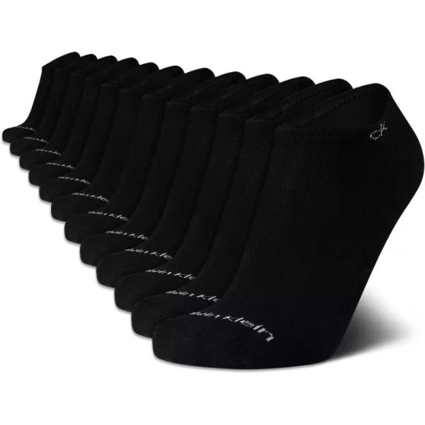 Calvin Klein Mens Socks  Low Cut Ankle Socks 12 PackPure Black