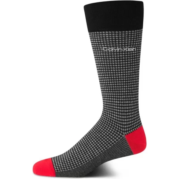 Calvin Klein Mens Socks  Luxury Cotton Blend Dress Socks 1 PairGreyRed