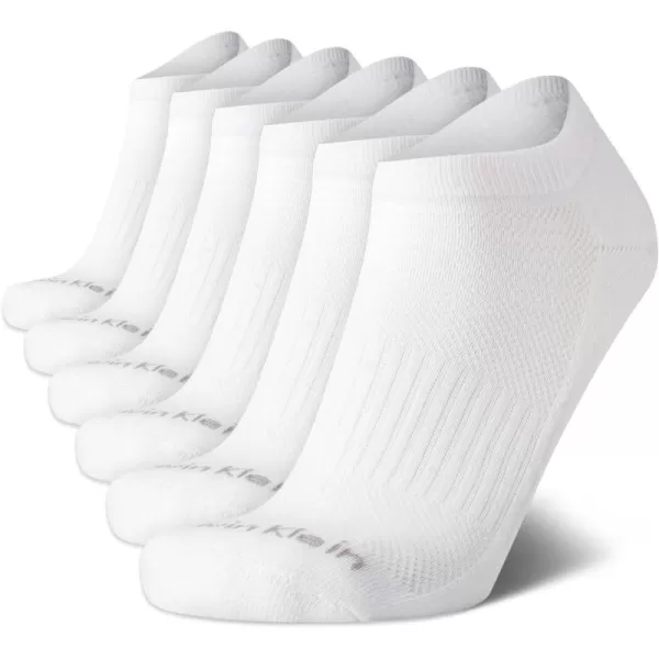 Calvin Klein Mens Socks  No Show Ankle Socks 6 PackPure White