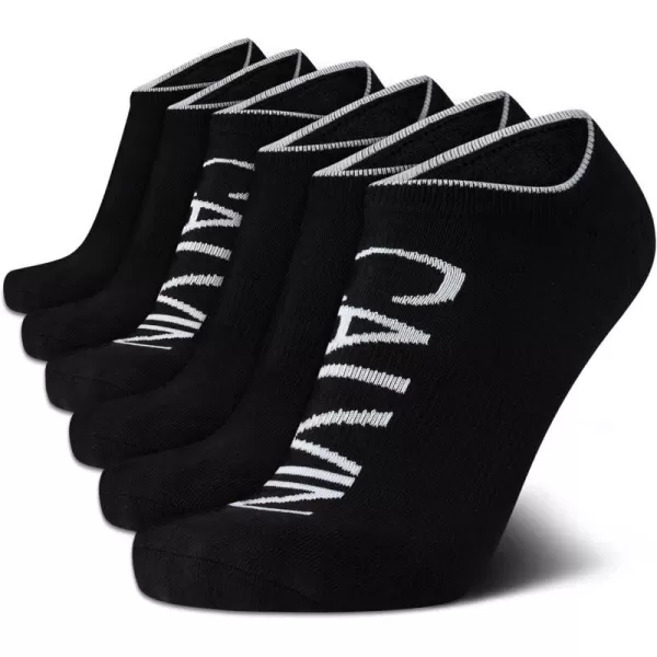 Calvin Klein Mens Socks  No Show Low Cut Athletic Socks 6 PackBlack