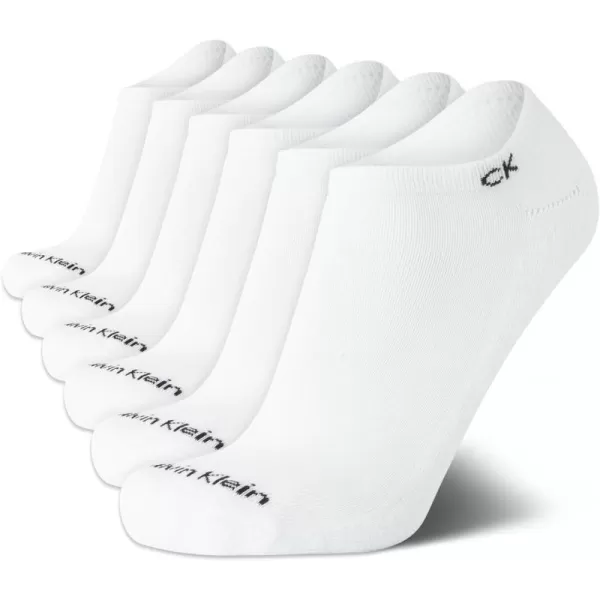 Calvin Klein Mens Socks  No Show Low Cut Athletic Socks 6 PackSolid White