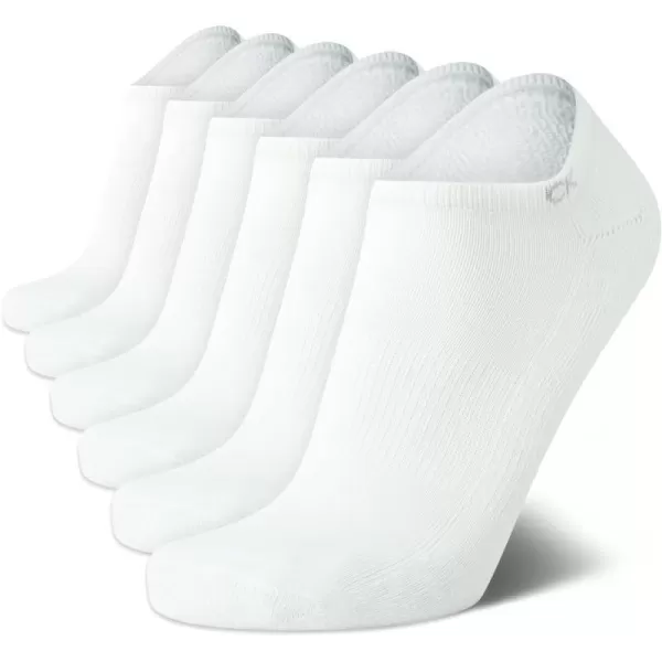 Calvin Klein Mens Socks  No Show Low Cut Athletic Socks 6 PackTrue White