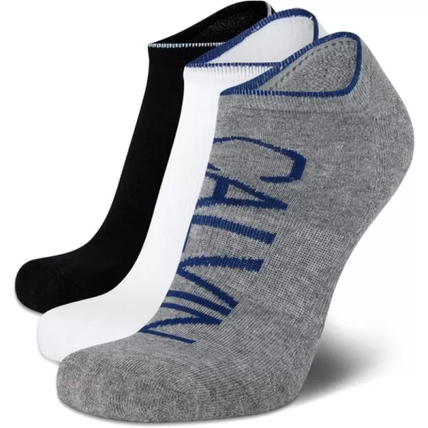 Calvin Klein Mens Socks  No Show Sneaker Liner Socks 3 PackBlackWhiteGrey