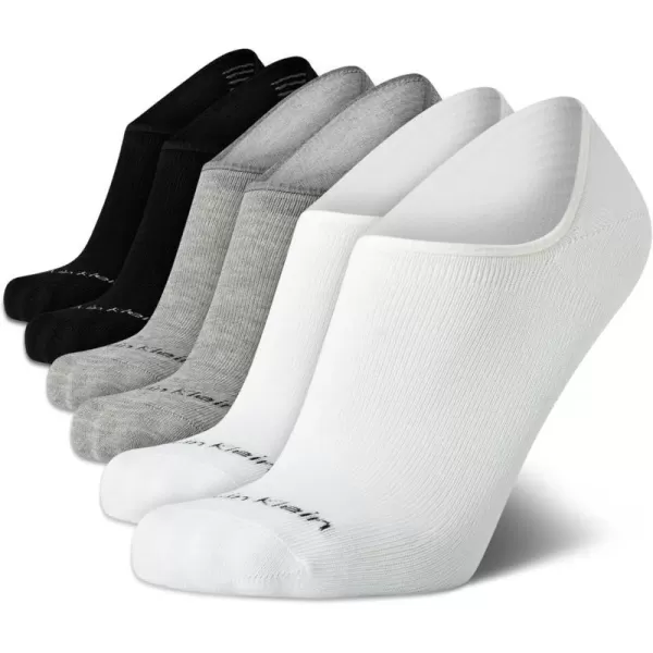 Calvin Klein Mens Socks  No Show Sneaker Liner Socks 6 PackMulticolored