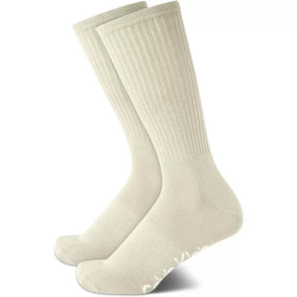 Calvin Klein Mens Socks  Sustainable SuperSoft Luxury Cushion Athletic Crew Socks 2 PackPistachio