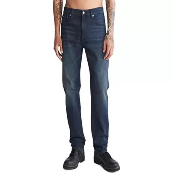 Calvin Klein Mens Straight Fit JeansBoston Blue Black