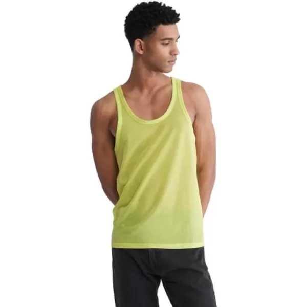 Calvin Klein Mens This is Love Pride Mesh Tank TopLemon Lime