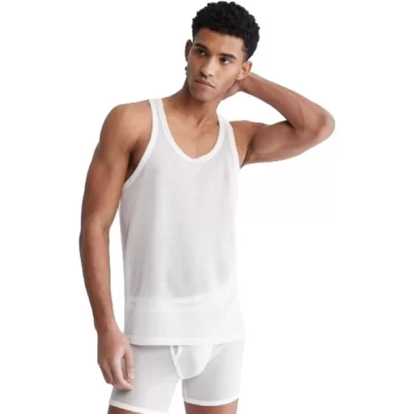 Calvin Klein Mens This is Love Pride Mesh Tank TopWhite