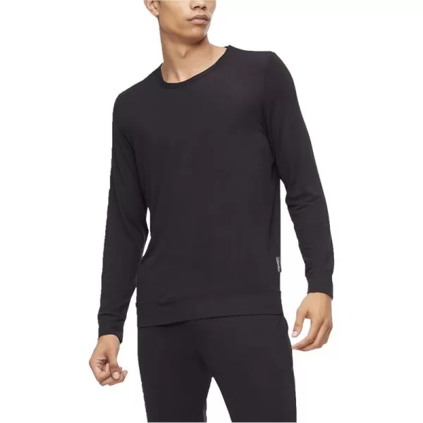 Calvin Klein Mens Ultra Soft Modern Modal Lounge LS SweatshirtBlack