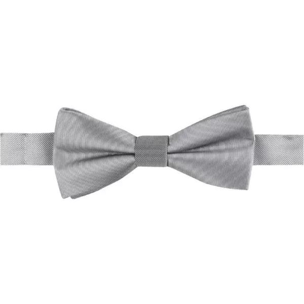 Calvin Klein Mens Unison Solid Pretied and Totie Bow TiesGrey PreTied