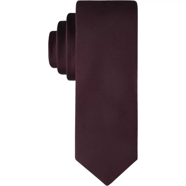 Calvin Klein Mens Unison Solid Slim TieBurgundy