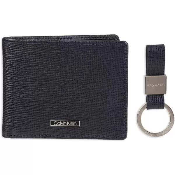 Calvin Klein Mens Wallet SetsMinimalist Bifold and Card CasesNavy Bifold