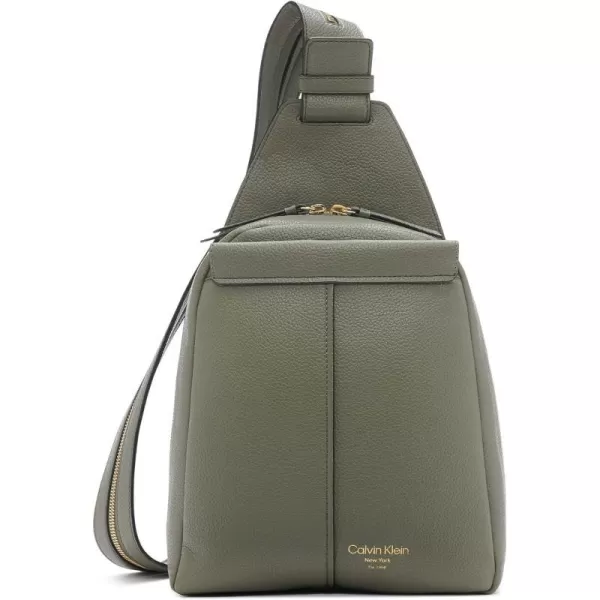 Calvin Klein Myra Convertible Sling Backpack BrownKhakiBlackOne Size Dusty Olive