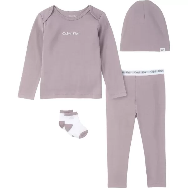 Calvin Klein Organic Baby Essentials 4 Piece Essentials SetPurple Dove