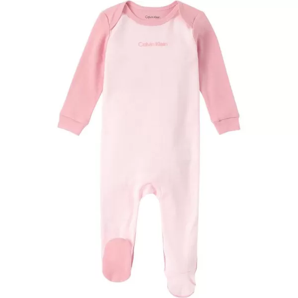 Calvin Klein Organic Baby Essentials Footed CoverallRosewaterCountry Rose